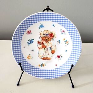 Hallmark Collectable Plate (1997), Teddy Bear with Flowers Design, Mary Hamilton